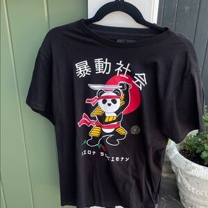 Riot Society Black Ninja Panda Kids Tee